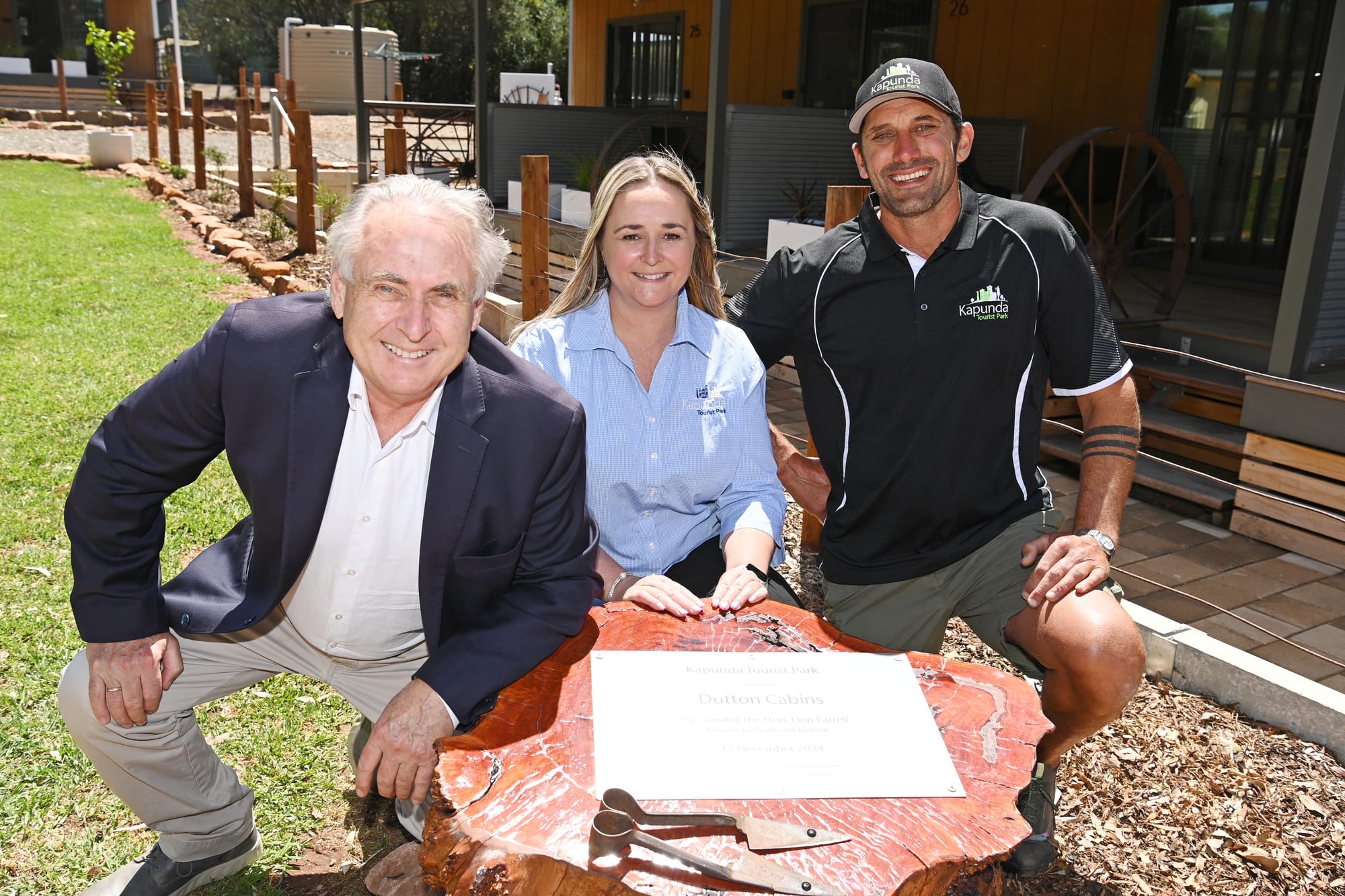 Official opening of Dutton Cabins