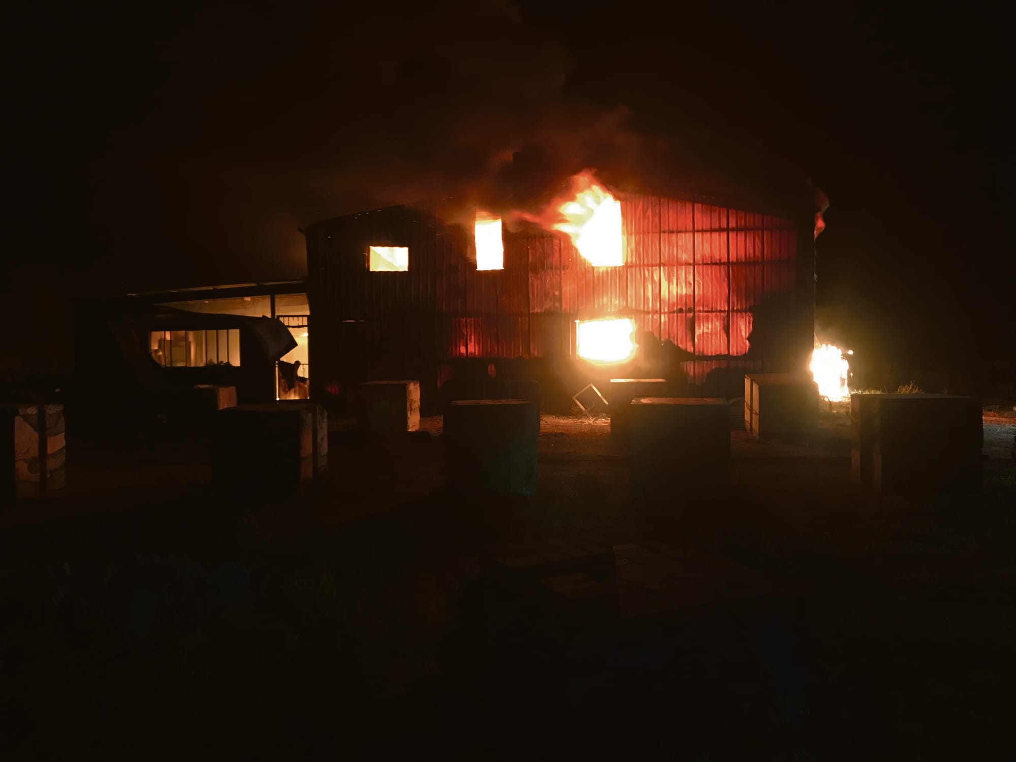 Shed fire at Mannum