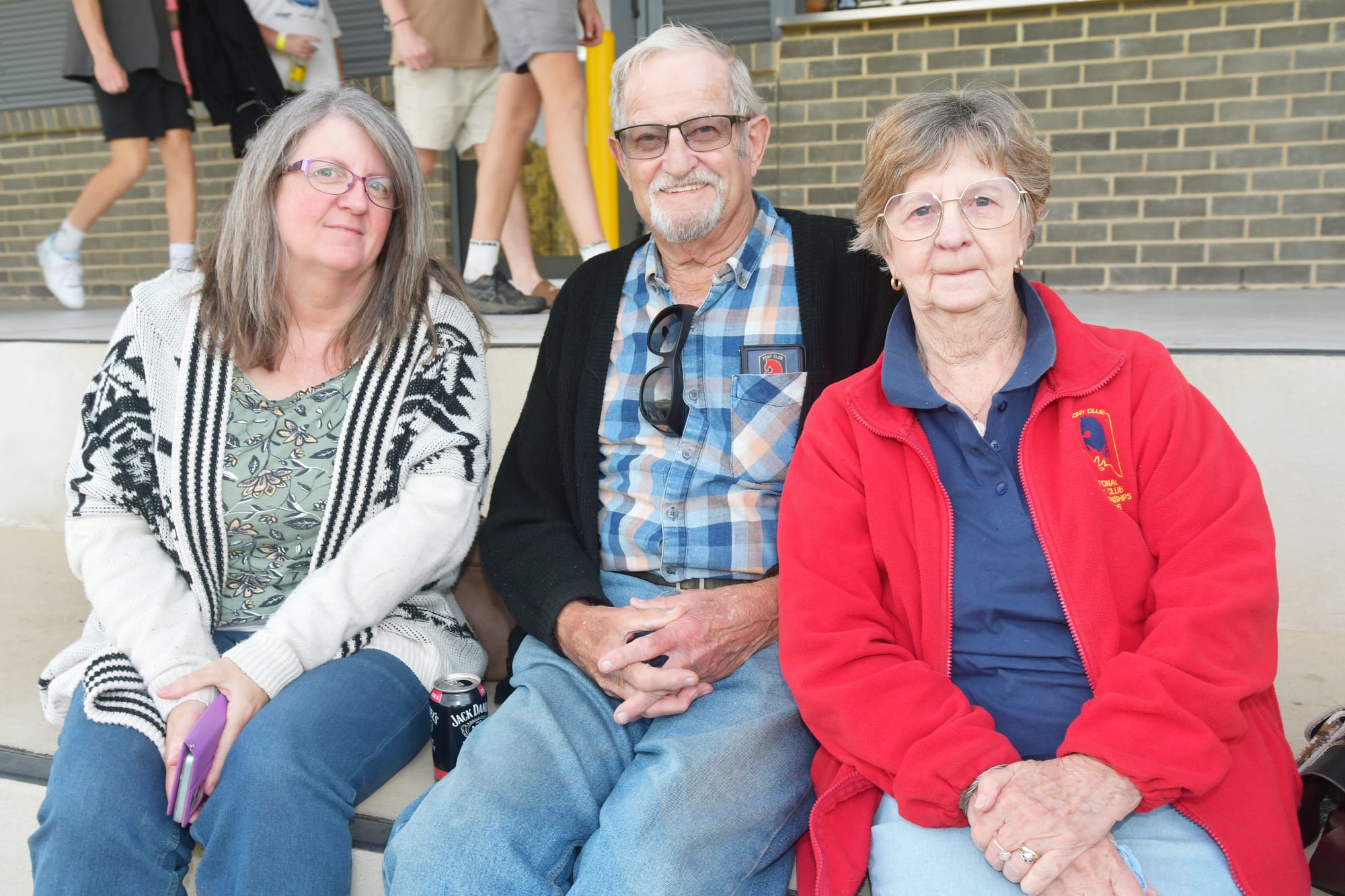 Leanne, Greg and Christine Bailey of Salisbury travelled to watch their son and grandson, Matthew Martin play.