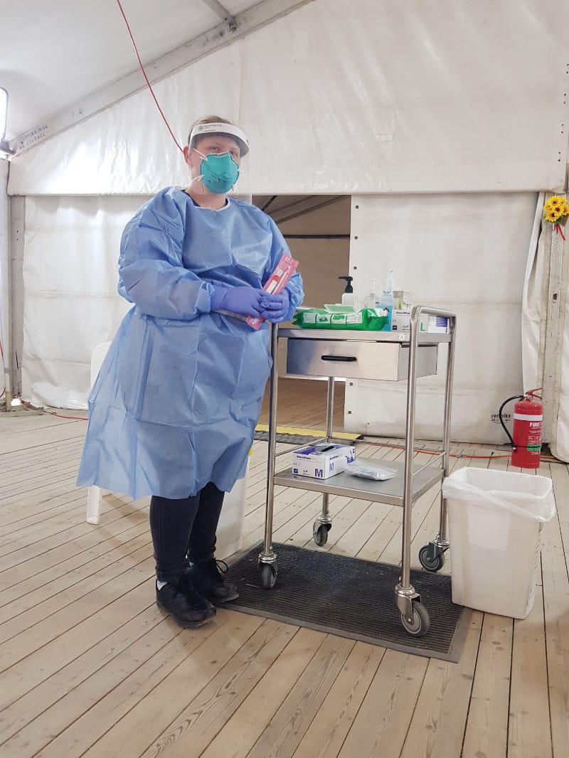 Graduate nurse takes on COVID testing role