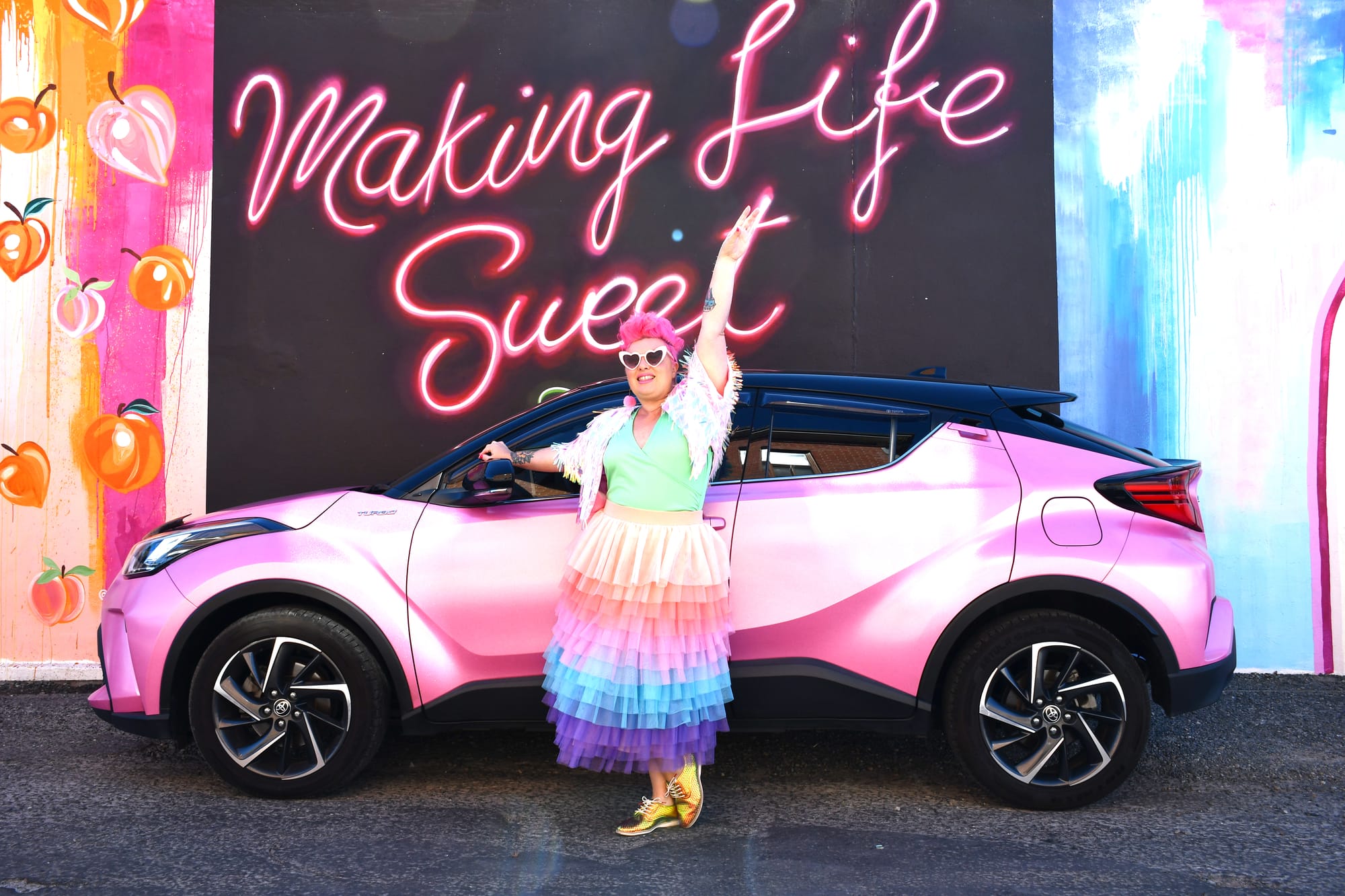 Pinky prepares to light up the stage