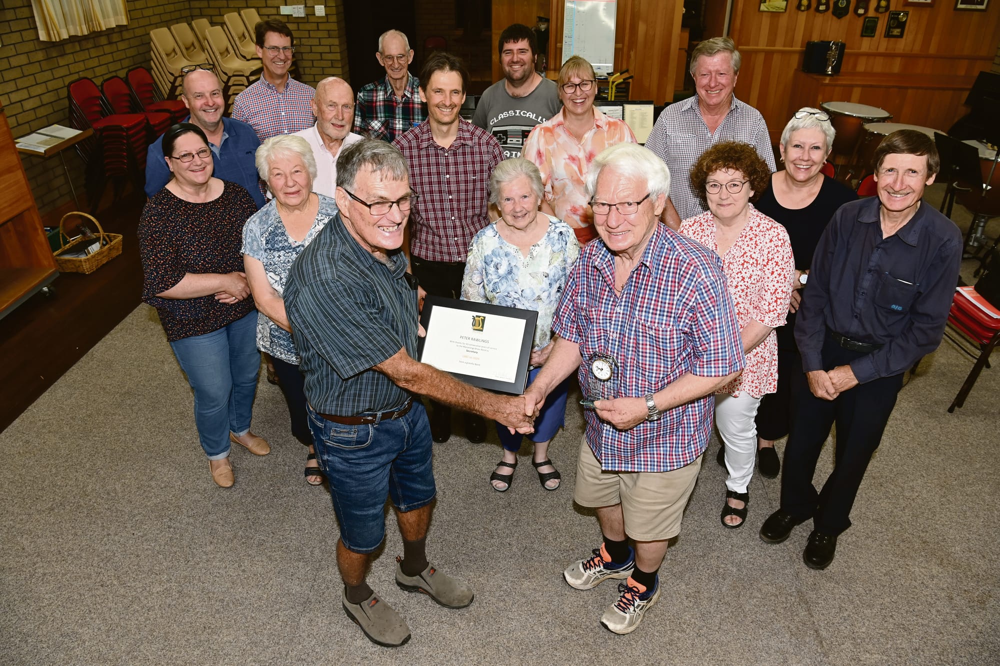 Celebrating 43 years as band secretary