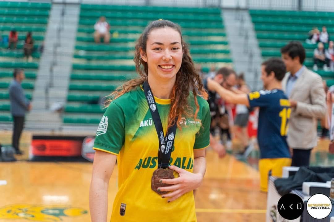 Lucy hitting targets in young dodgeball career