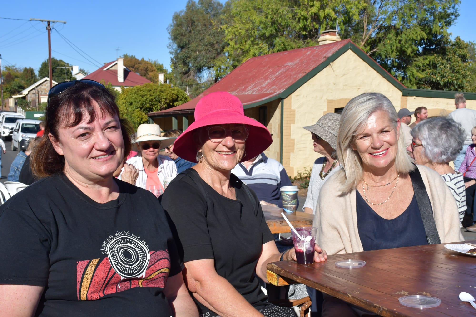 Mitzi Krahling, originally from Nuriootpa, now Henley Beach, Deborah Myers, Robertstown, and Elizabeth Brown, Hawthorndene.