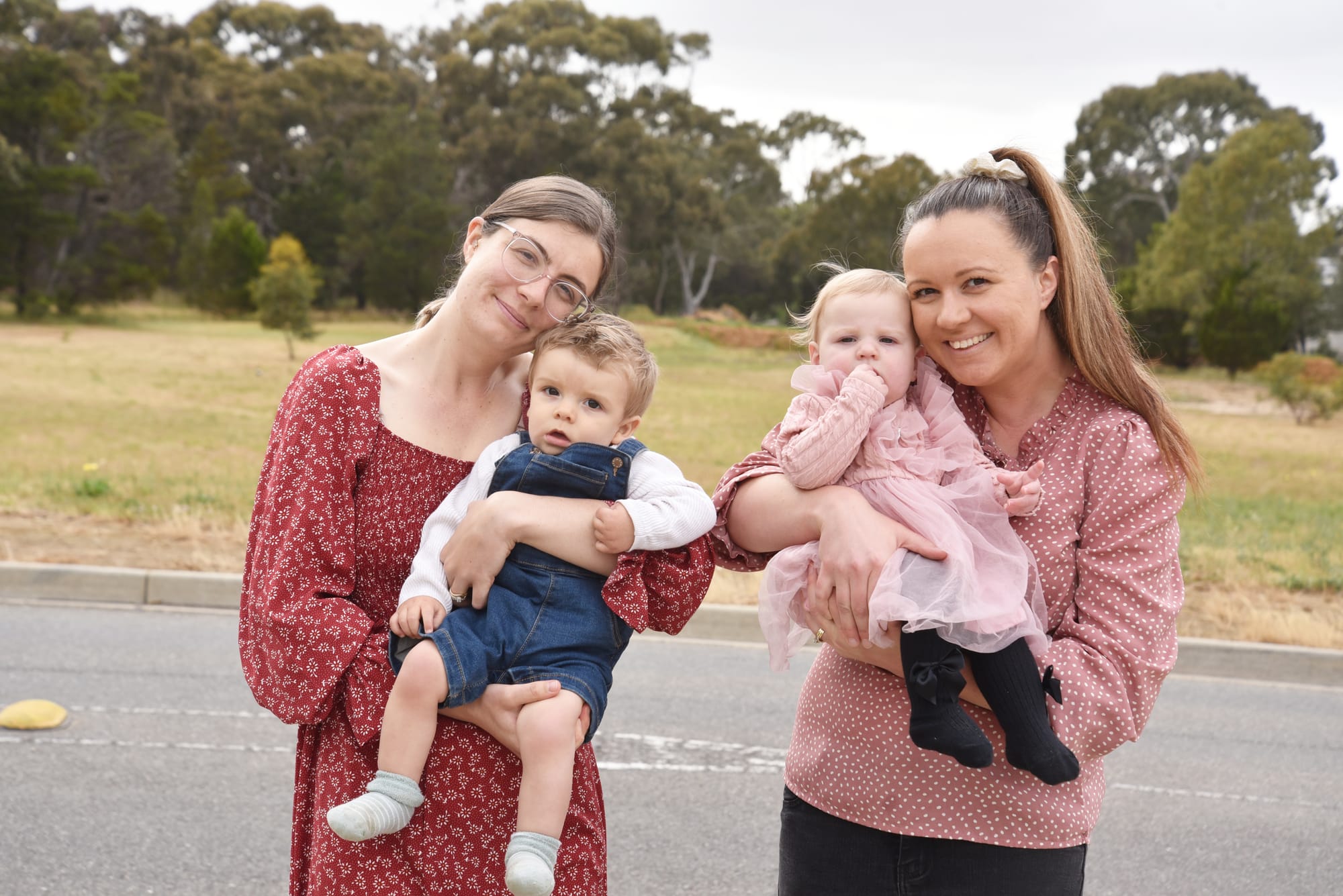 Sisters celebrate almost simultaneous births