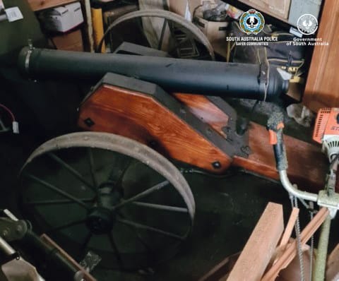 Firearms and weapons seized at Kapunda