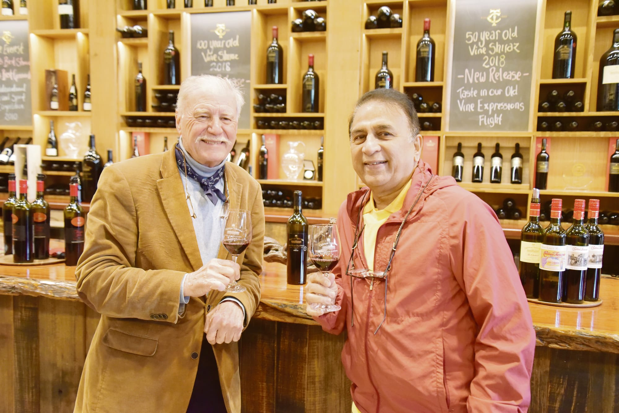 Sunil Gavaskar visits Chateau Tanunda