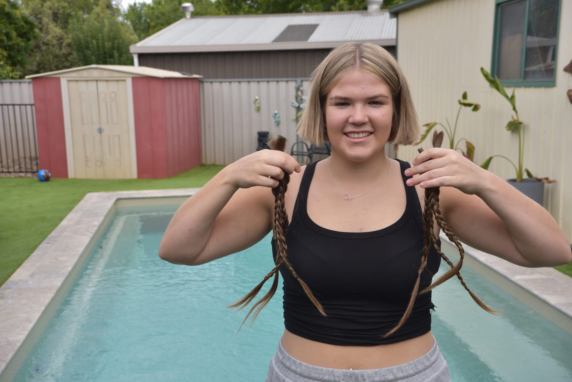 Matilda’s big swim and chop for charity