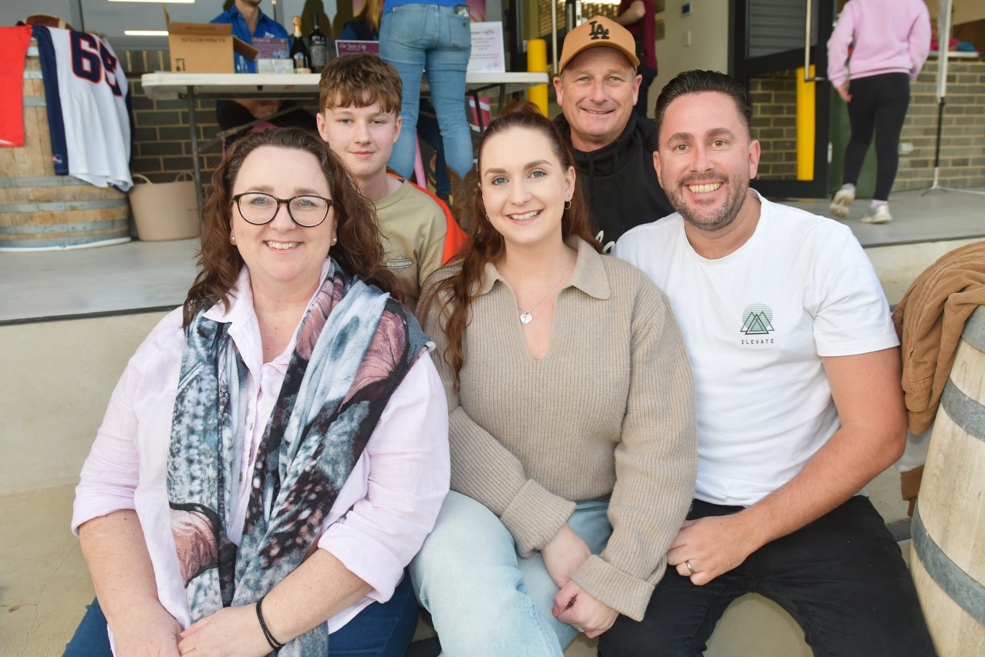 Visiting from the Gold Coast were Natasha Waters, EJ Klimowicz, Vanessa Miller, Martin Waters and Shane Miller.
