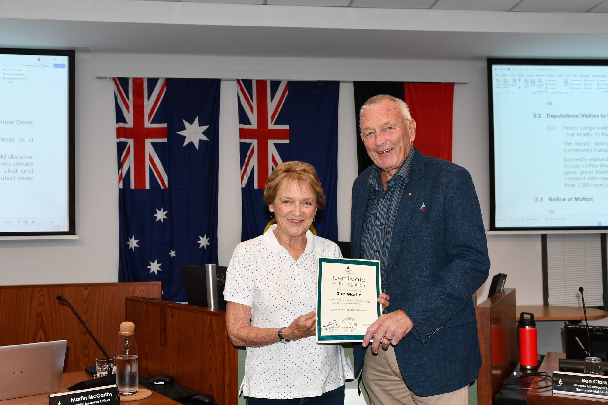 Sue Martin recognised for volunteering