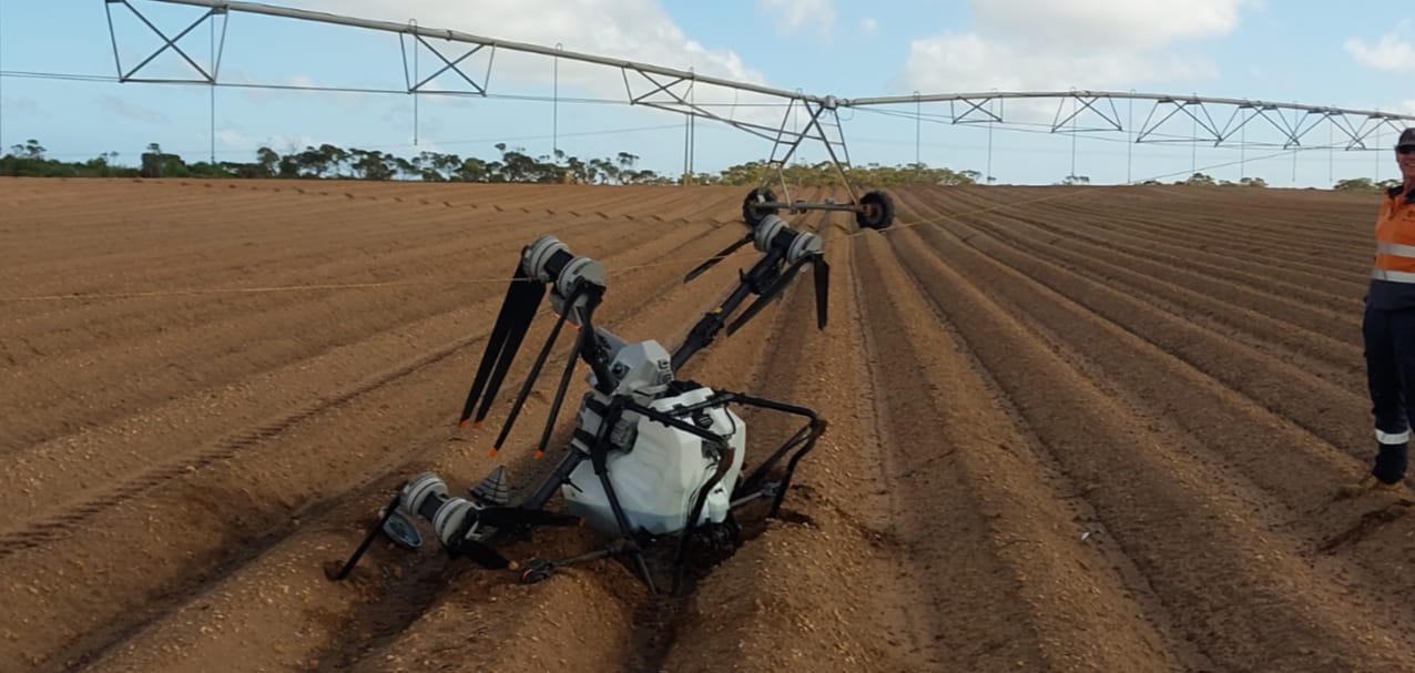 Urgent warning about agricultural drones and powerlines