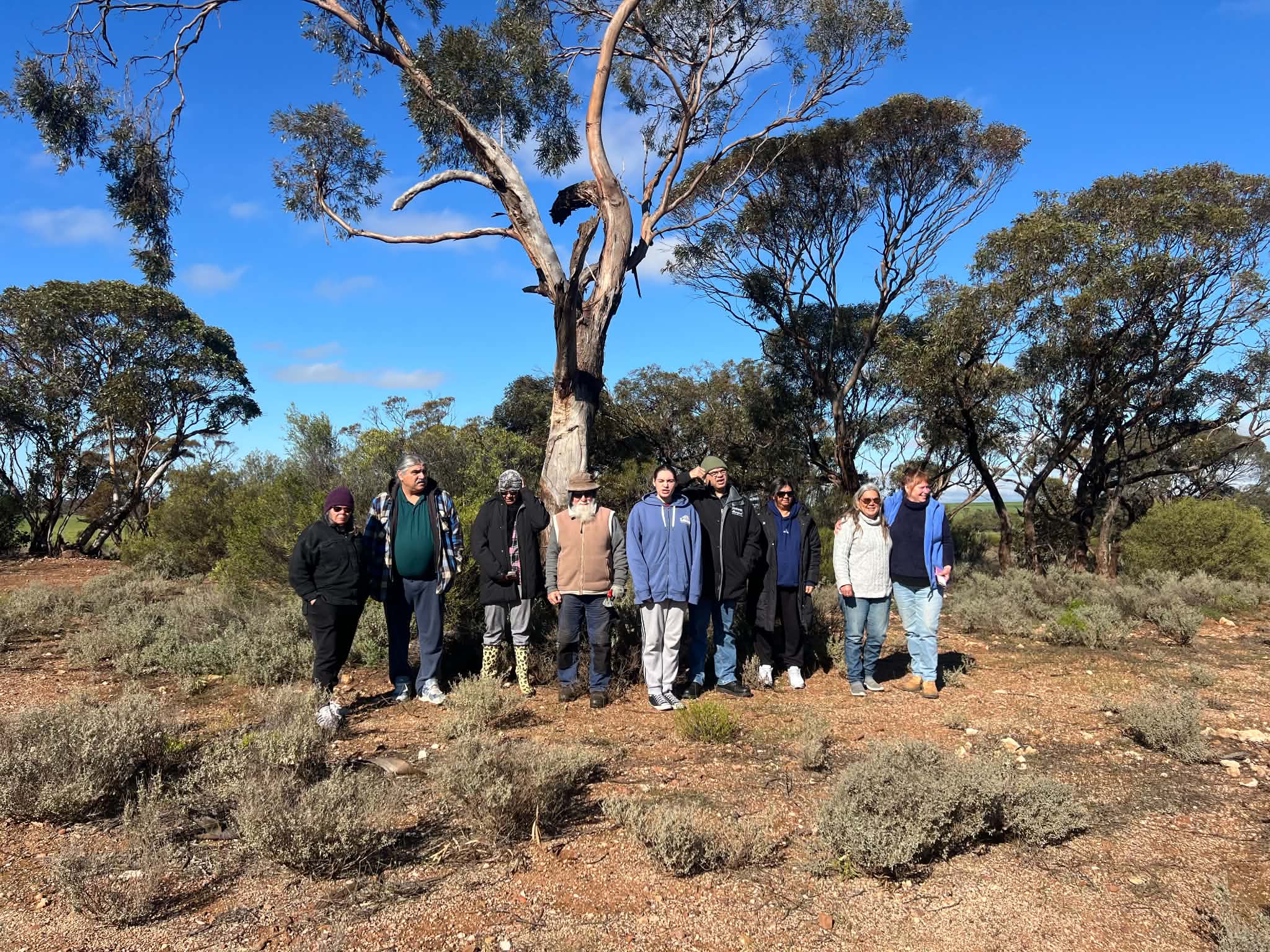 Ngadjuri Nations and Levi Creek volunteers working together