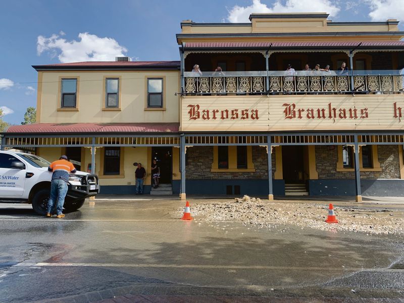 Wild water eruption at Angaston post image