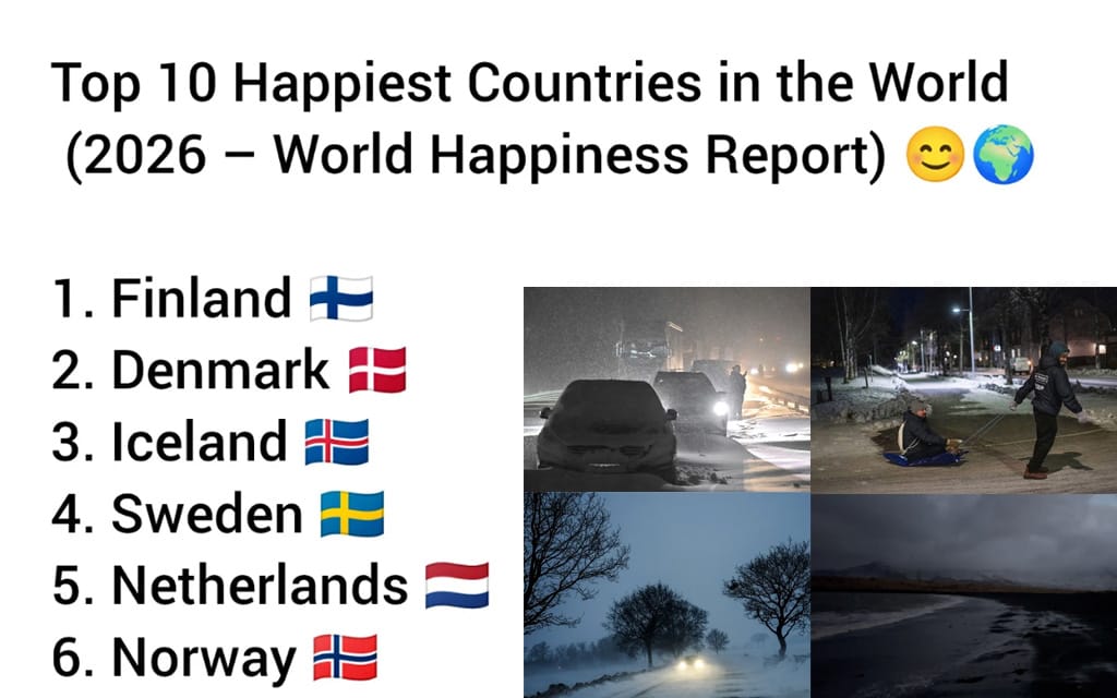 World Happiness Report Really Needs To Start Factoring In Weather