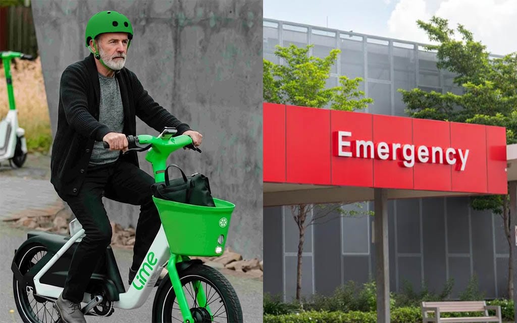 Old Codger On Lime Bike Is Needlessly Playing With Fire