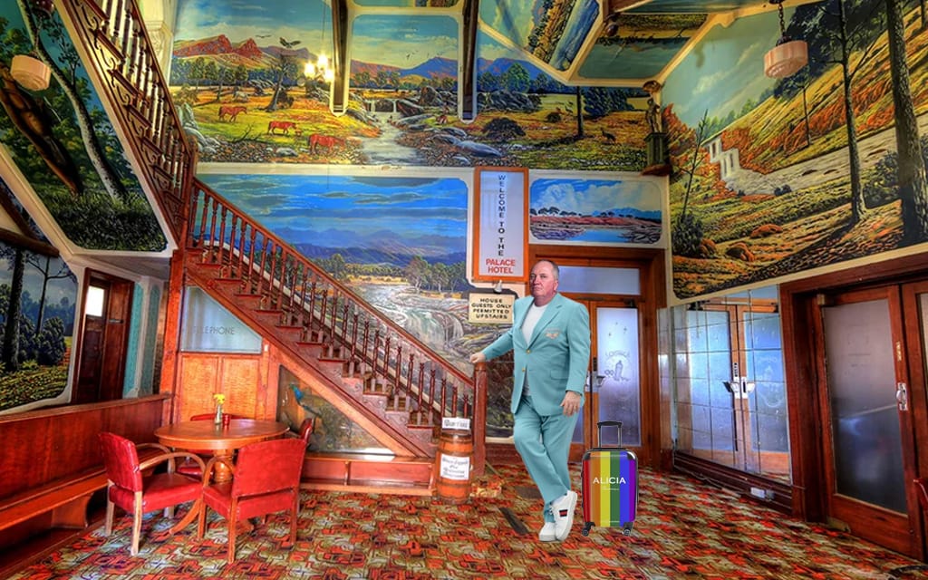 Brokeback Barnaby Proves He's Not Some Darlinghurst Diva And Books The Priscilla Suite At Mario's Palace In Broken Hill