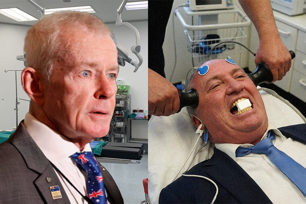 Malcolm Roberts Watches Intently As One Nation Attempts To Shock The Gay Out Of Barnaby Once And For All