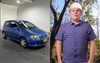 Mate That Looks Like A Smurf Also Drives A Little Smurf Car