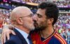 Spanish Football Boss Kisses Rodri On The Lips In Traditional World Cup Celebration