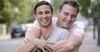 Two mates softly embrace after learning they’re tunnel buddies