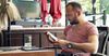Local Creep Reads A Book At The Pub