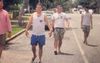 Group Of Mates Too Hungover To Walk Next To Each Other