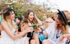 Local Girls Not Ashamed Of Table Of 20 Cocktails At Back End Of Happy Hour