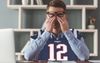 Bloke With Brady Jersey Over Shirt Starting To Slow Down After Naughty 70 Minute Lunch Break