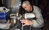 Shorten Spends Morning Sharpening Up His Speed Skates