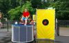 Shorten Makes Effort To Match ScoMo’s Campaign Blokeyness By Drinking Schooner In A Dunk Tank