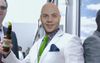 Brekky Canadian Club Perfectly Matching Raceday Reveller’s White Suit Lime Green Tie Combo