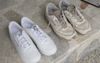New Sneakers Transformed Into Old Sneakers By First Sockless Walk To The Shops