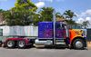 Local Truckie Begins Exciting Journey Into Self-Employment With Purple Flame Paint Job