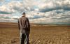 Farmer Stands In The Middle Of Paddock Freshly Sown With Barley And Just Fucken Laughs