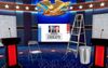 2020 Presidential Debate Equipped With Steel Chair, Trash Can, Ladder, Scattered Brass Tacks