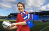 “Go The Doggies!” Yells Cabra Keneally While Wearing A Western Bulldogs AFL Scarf At Belmore