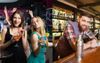 Group Of Woo Girls Overcome With Jealousy As Cute Bartender Starts Charming Other Patrons Too