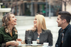 Couple In A Long Term Relationship Excitedly Catch Up With Single Mate To Hear Her Latest Hoe Story