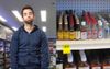 Bloke Buying Mini Vodka Bottles Either Buying Thoughtless Birthday Present Or Restocking Minibar