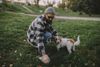 Frosty Winter Morning Walk Made Bearable After Considerate Dog Helps Warm Up Owners Cold Fingers