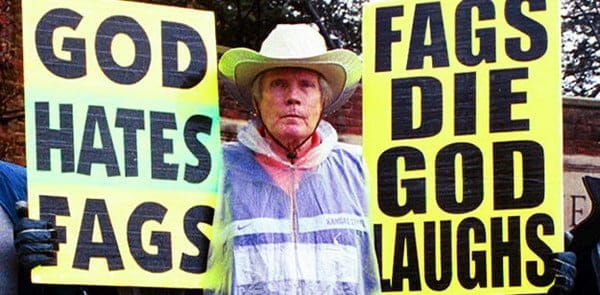 Christian Extremists, The Westboro Baptist Church Picket Funerals Of Victims Of Boston Bombings. Irrationally Blaming Homosexuality
