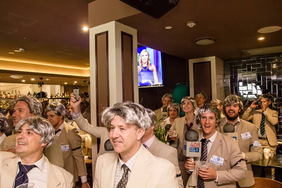 The die-hard "Richies" already in good spirits at 5:00 am this morning