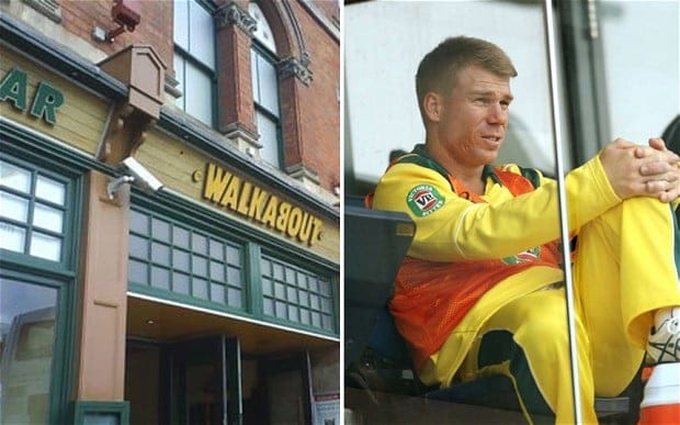HOT HEAD: David Warner's temper has gotten him in trouble before.  In 2013 he was 'pretty slaughtered' he punched England's Joe Root at a Birmingham hotel.