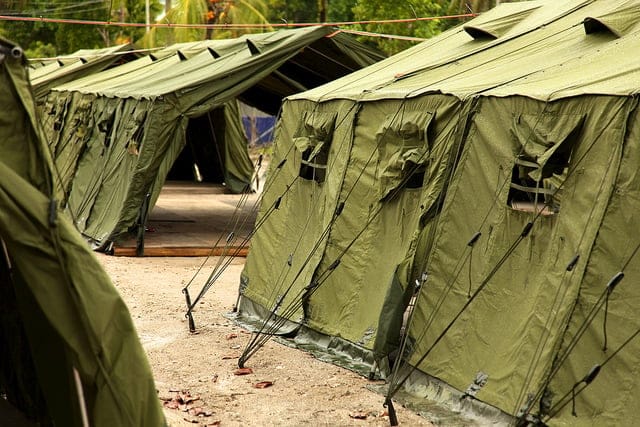 The controversial Manus Island accommodation for asylum seekers has also provided sensational rugby league facilities