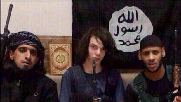 Alex, pictured with his new brothers, will return home to find his service in Syria won't be accepted by his supervisors. PHOTO: Twitter