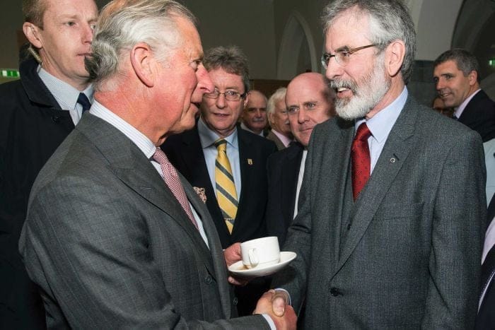 Britain's most hated man shakes hands with a man who has long been accused of terrorist activities.