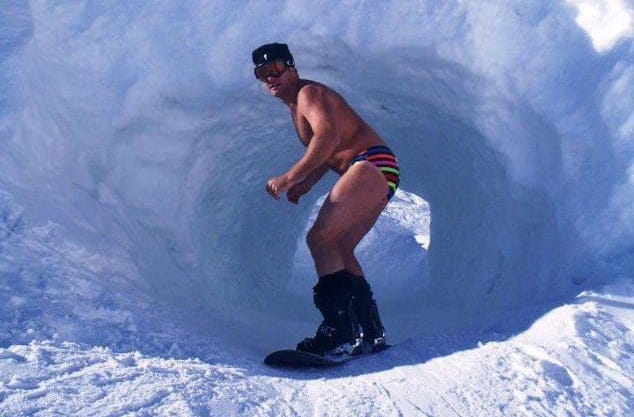 Australians seem to enjoy wearing "budgy smugglers" regardless of the foreign climate.