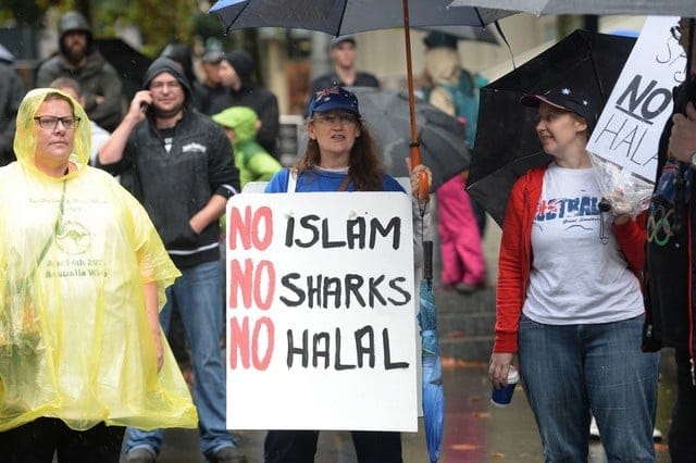 members of the Reclaim Australia movement take to the streets last weekend