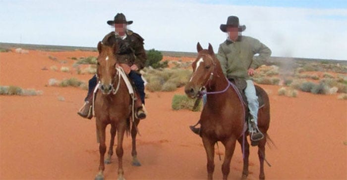 The Thargomindah Pair in happier times. Both agree that these criminal charges will be funny in the future. PHOTO: Supplied. 