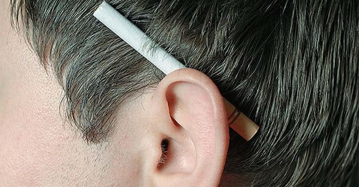 cigarette on ear Report: Putting Ciggie Over Your Ear On Way Out Of Pub Could Save You  Seconds — The Betoota Advocate
